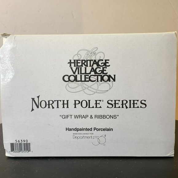 Dept 56 Gift Wrap & Ribbons - North Pole Village Christmas Building - 1996 - Picture 12 of 12